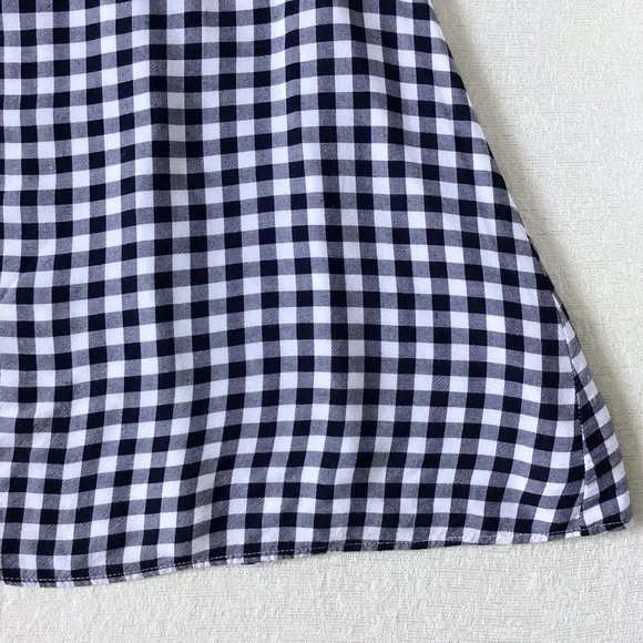 Lulu’s St. Helena Black and White Gingham Tie Front Dress Women’s Small Mini - Picture 7 of 15